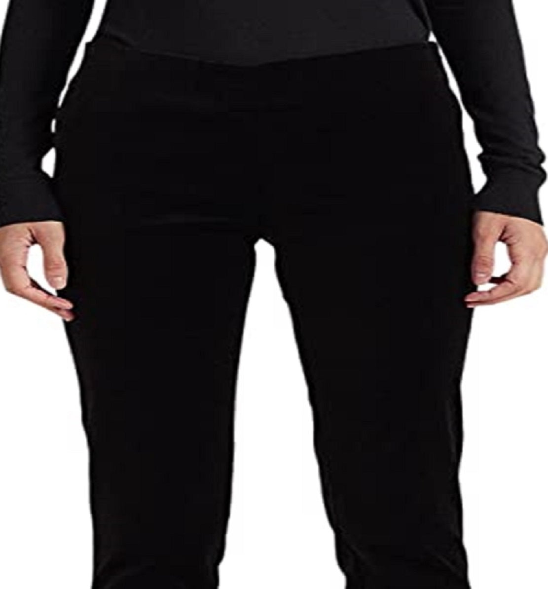 Calça skinny de veludo elástico Ralph Lauren feminina, preta, tamanho 8