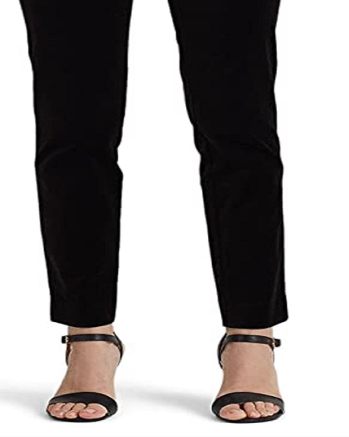 Calça skinny de veludo elástico Ralph Lauren feminina, preta, tamanho 8