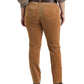 Calça reta Ralph Lauren feminina de veludo cotelê, cintura média, marrom, tamanho 16W