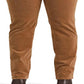 Calça Ralph Lauren Feminina Veludo Cotelê Cintura Média Reta Marrom Tamanho 20W