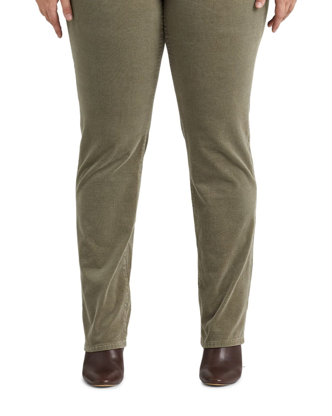 Calça Ralph Lauren Feminina Veludo Cotelê Cintura Média Reta Verde Tamanho 22W
