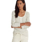 Ralph Lauren Camiseta Henley Listrada Feminina Marrom Tamanho X-G