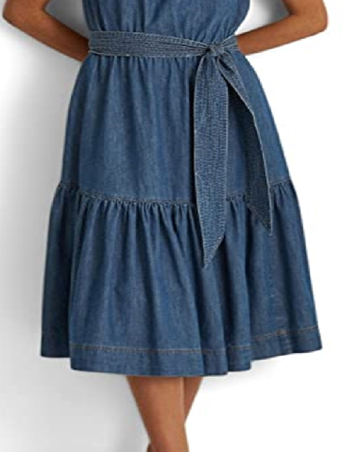 Vestido jeans feminino Ralph Lauren sem mangas azul tamanho 2 pequeno