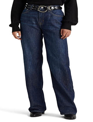 Calça Jeans Ralph Lauren Feminina Cintura Alta Relaxed Straight Azul Tamanho 4