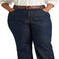 Calça Jeans Ralph Lauren Feminina Cintura Alta Relaxed Straight Azul Tamanho 20W