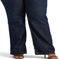 Calça Jeans Ralph Lauren Feminina Cintura Alta Relaxed Straight Azul Tamanho 20W