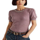Suéter Ralph Lauren Feminino Manga Curta com Contas Roxo Tamanho Grande