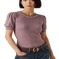 Suéter Ralph Lauren Feminino Manga Curta com Contas Roxo Tamanho Grande