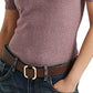 Suéter Ralph Lauren Feminino Manga Curta com Contas Roxo Tamanho Médio