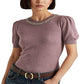 Suéter Ralph Lauren Feminino Manga Curta com Contas Roxo Tamanho X-G