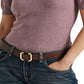 Suéter Ralph Lauren Feminino Manga Curta com Contas Roxo Tamanho X-G