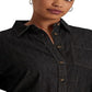 Blusa Ralph Lauren Feminina Jeans Manga Longa Preta Tamanho 2X