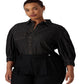 Blusa Ralph Lauren Feminina Jeans Manga Longa Preta Tamanho 2X