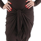 Vestido midi Ralph Lauren feminino mesclado com cintura amarrada, marrom, tamanho 0
