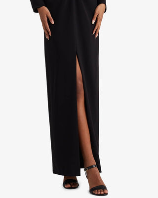 Vestido Ralph Lauren Feminino Crepe Manga Longa Preto Tamanho 4