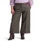 Calça cropped feminina Ralph Lauren com estampa espinha de peixe e perna larga, marrom, tamanho 16
