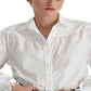 Camisa Ralph Lauren Feminina de Algodão com Manga Larga e Tecido Grosso, Branca, Tamanho X-G