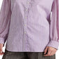 Camisa listrada feminina Ralph Lauren Broadcloth roxa