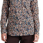 Camisa Ralph Lauren Feminina Floral de Algodão e Voile Marrom Tamanho Grande