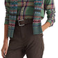 Camisa Ralph Lauren Feminina Xadrez Algodão Sarja Verde Tamanho Grande