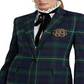 Ralph Lauren Blazer Feminino Xadrez Bullion Twill Verde Tamanho 14