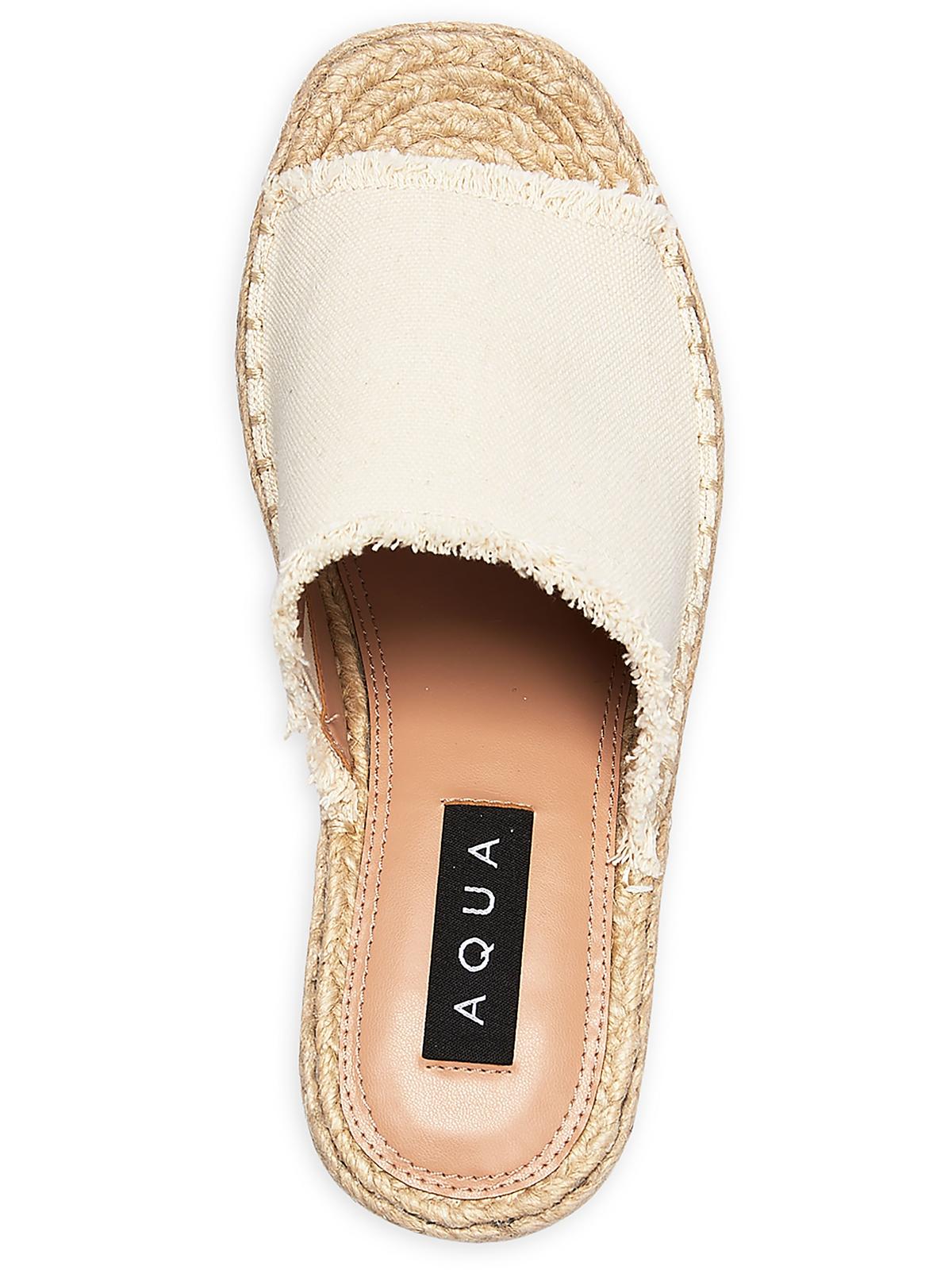 Sandálias de salto plataforma Jacy Aqua femininas, brancas, tamanho 8 M