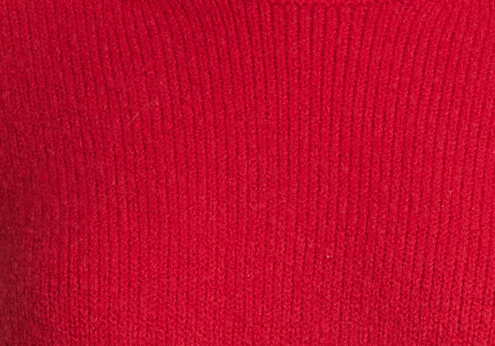 RE/DONE Suéter feminino de lã mista com gola alta slim, vermelho