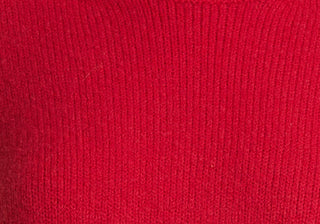 RE/DONE Suéter feminino de lã mista com gola alta slim, vermelho