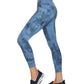 Leggings Skechers Sketchdye 7/8 Feminina Azul Tamanho Médio