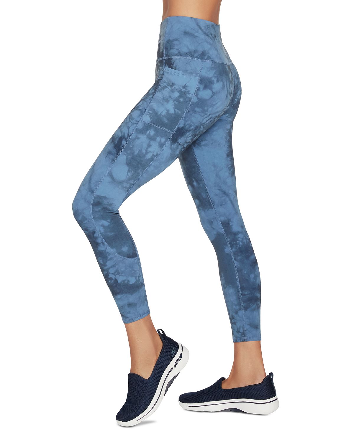 Leggings Skechers Sketchdye 7/8 Feminina Azul Tamanho Médio