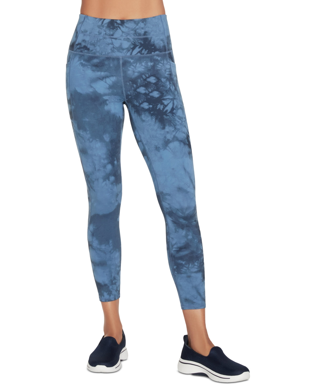 Leggings Skechers Sketchdye 7/8 Feminina Azul Tamanho X-G