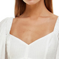 Vestido babydoll Wayf Ripton com mangas bufantes, cor marfim, tamanho extrapequeno