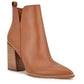 Botas de salto bloco Nine West Birds femininas, marrom, tamanho 7,5 M