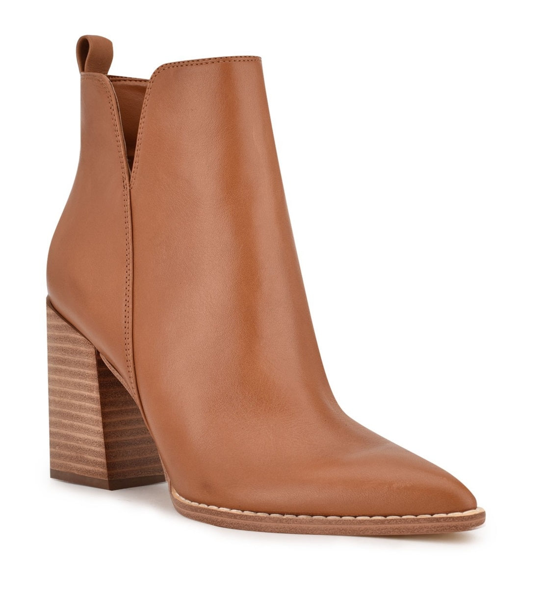 Botas de salto bloco Nine West Birds femininas, marrom, tamanho 7,5 M