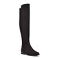 Bota feminina Nine West Allair acima do joelho, preta, tamanho 8 M