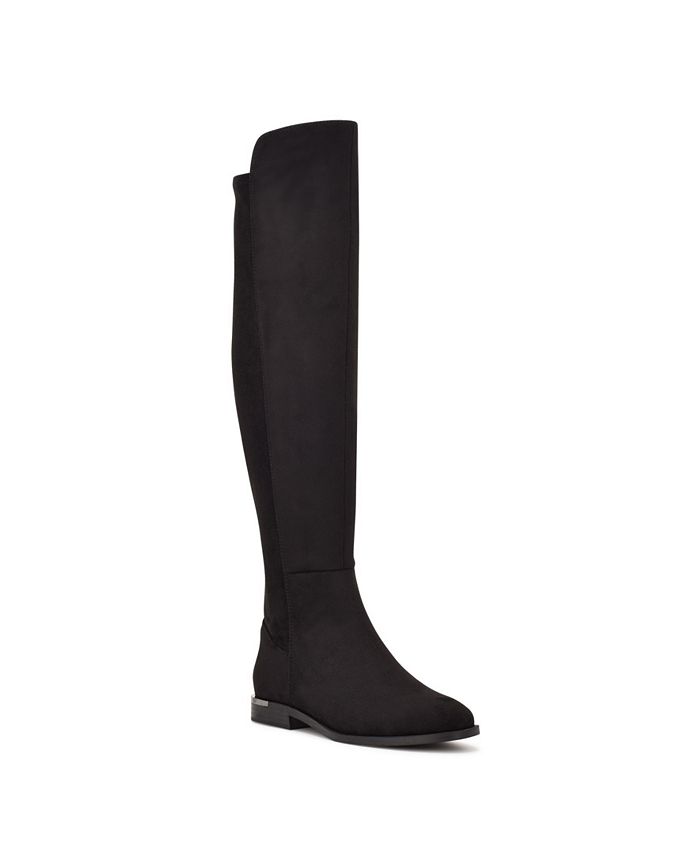 Bota feminina Nine West Allair acima do joelho, preta, tamanho 8 M