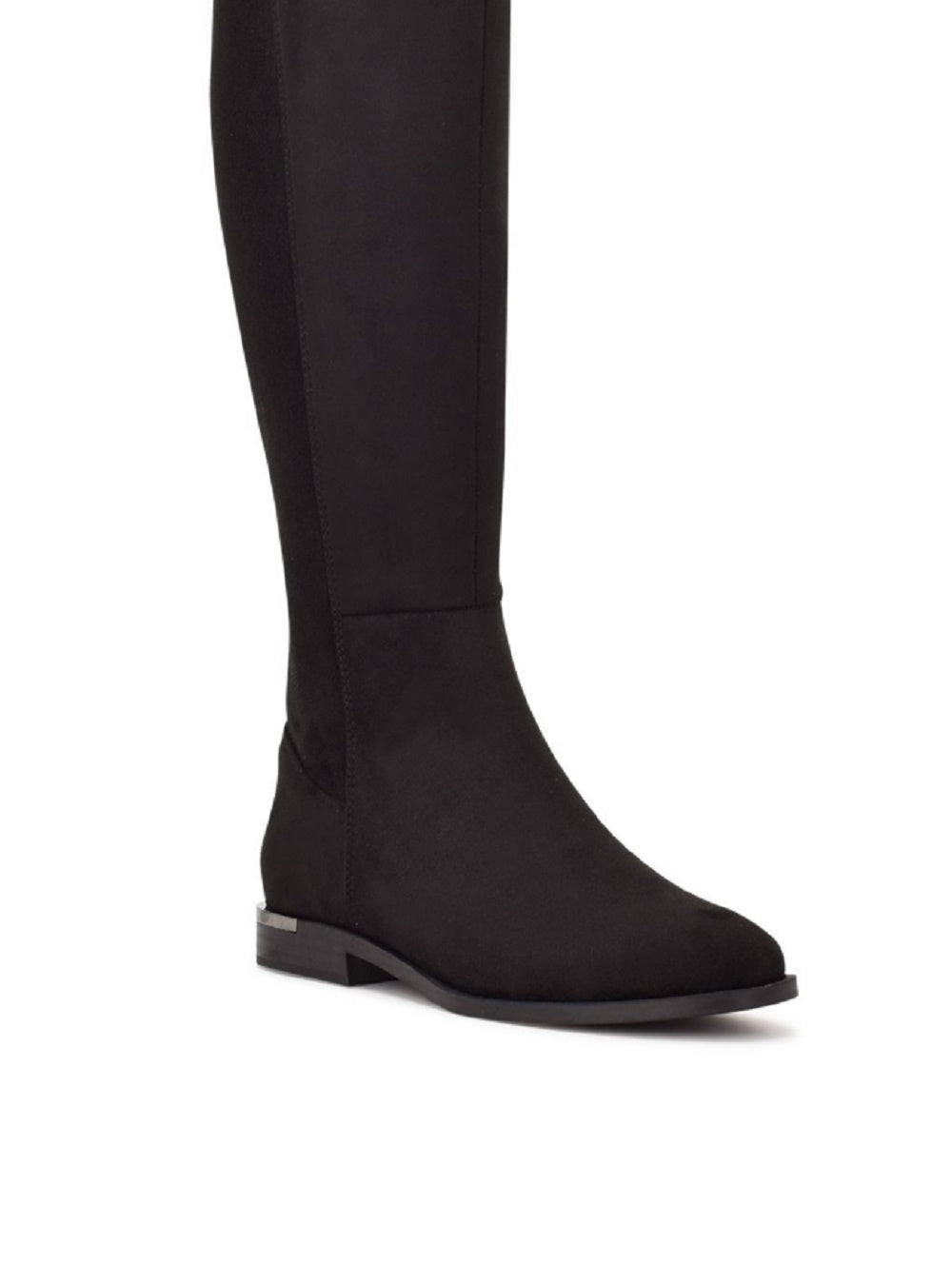 Bota feminina Nine West Allair acima do joelho, preta, tamanho 8 M