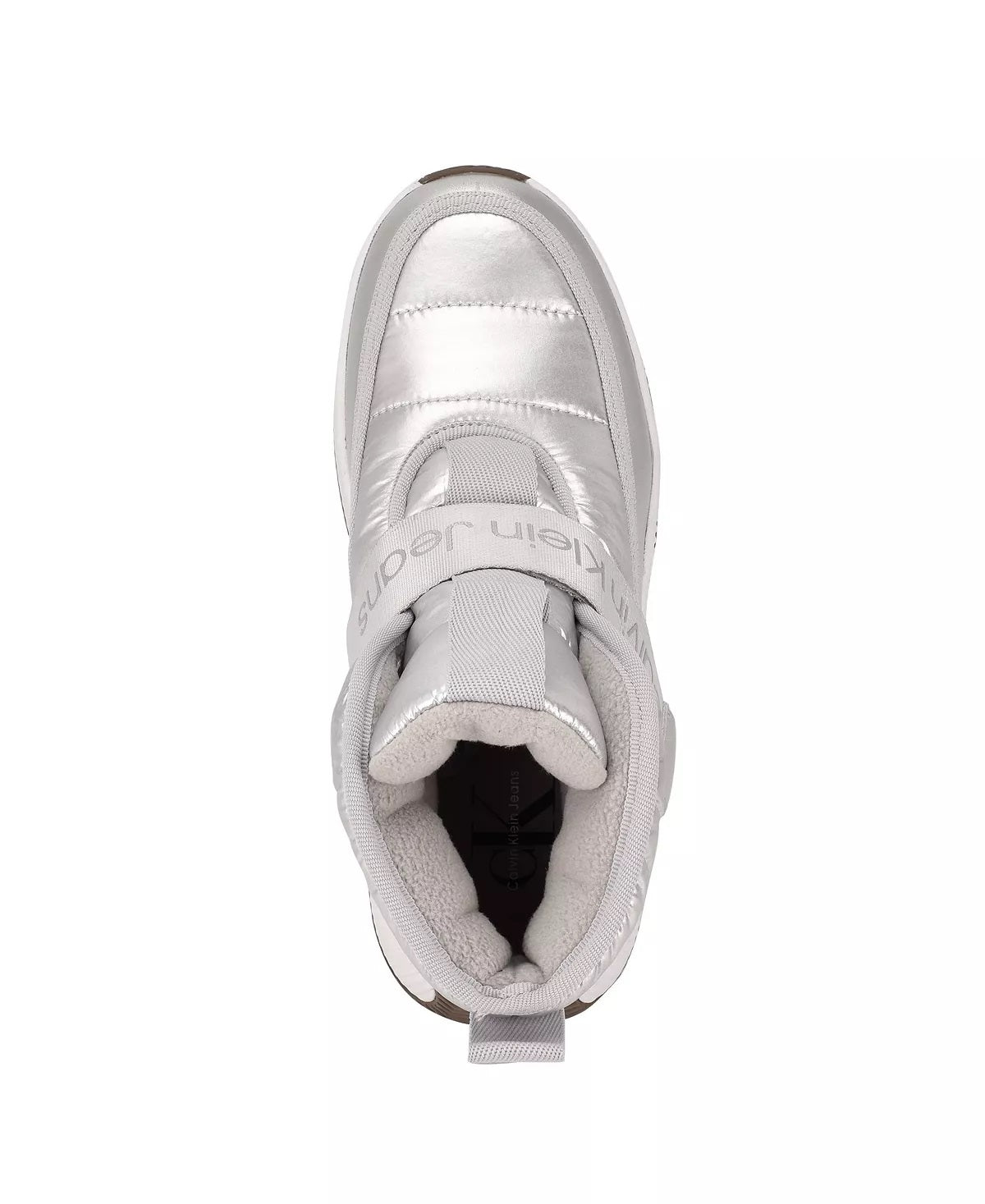 Tênis Calvin Klein Mabon Cano Alto Feminino Cinza Tamanho 9 M