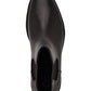 Calvin Klein Masculino Puxador Goring Amortecido Fenwick Bico Redondo Salto Bloco Couro Chelsea Preto Tamanho 7,5 M