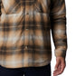 Jaqueta masculina Columbia xadrez com forro de sherpa marrom tamanho extragrande
