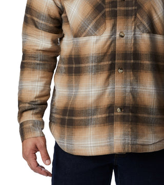 Jaqueta masculina Columbia xadrez com forro de sherpa marrom tamanho GG