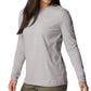 Camiseta Columbia North Cascades de algodão manga comprida feminina, cinza, tamanho grande