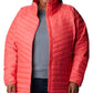 Casaco acolchoado com gola falsa Columbia Powder Lite feminino, vermelho, tamanho 1X