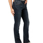 Calça jeans masculina Buffalo David Bitton Boot King Slim Stretch azul tamanho 32