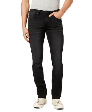 Calça jeans masculina Buffalo David Bitton Slim Five Pockets, preta, tamanho 34/32