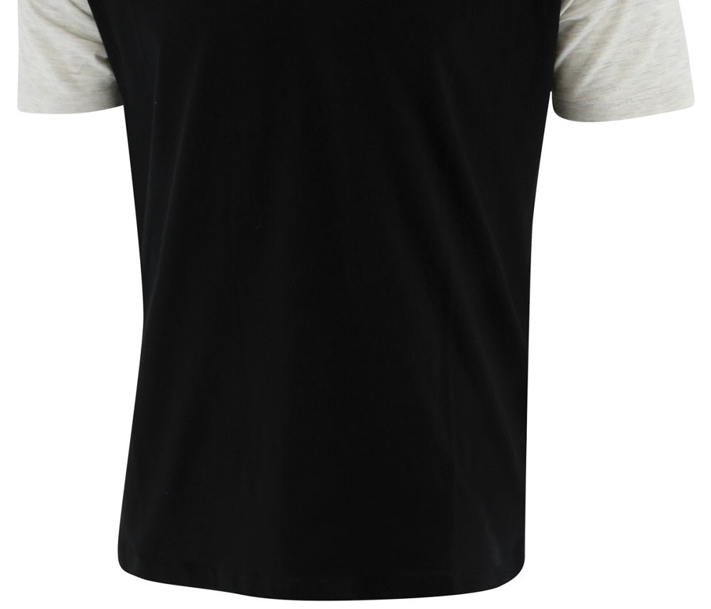 Camiseta masculina com logotipo da equipe Caterpillar, preta, tamanho médio