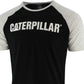 Camiseta masculina com logotipo da Caterpillar, preta, tamanho grande
