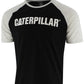 Camiseta masculina com logotipo da equipe Caterpillar, preta, tamanho XX-G