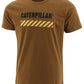 Camiseta masculina Caterpillar Work Area com logotipo gráfico, marrom, tamanho GG