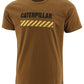 Camiseta masculina Caterpillar Work Area com logotipo gráfico, marrom, tamanho XXG